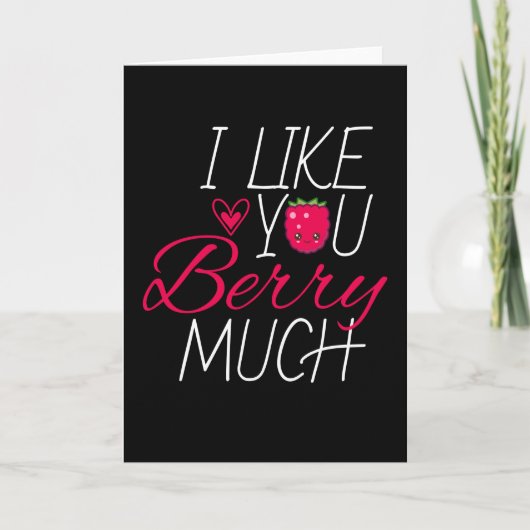 Ik hou van veel fruitframbozen kaart (Voorkant)