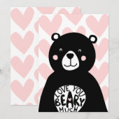 Ik hou van veel Scandinavische Beer Valentijnse Feestdagenkaart (Voorkant / Achterkant)