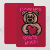 Ik hou van veel Teddy Bear Valentijn Feestdagenkaart (Voorkant / Achterkant)