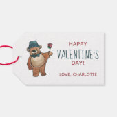 Ik hou van veel Teddy Bear Valentijnsdag Cadeaulabel (Achterkant Horizontaal)