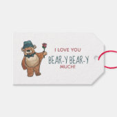 Ik hou van veel Teddy Bear Valentijnsdag Cadeaulabel (Voorkant (Horizontaal))