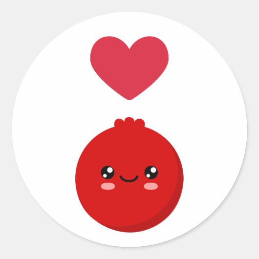 Ik hou van veenbessen ronde sticker (Voorkant)