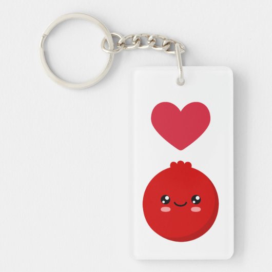 Ik hou van veenbessen sleutelhanger (Voorkant)