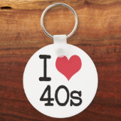 Ik hou van veertig producten en Design! Sleutelhanger (Voorkant)