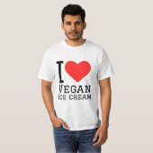 Ik hou van vegan ijs t-shirt (Voorkant volledig)