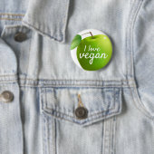 Ik hou van veganist ronde button 5,7 cm (In situ)