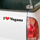 Ik hou van veganisten bumpersticker (Op Truck)