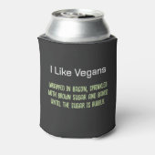 Ik Hou Van Veganisten Grappige Opmerking  Blikjeskoeler (Blikje Achterkant)
