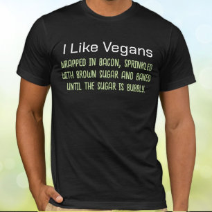 Ik hou van veganisten grappige putdown t-shirt