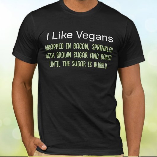 Ik hou van veganisten grappige putdown t-shirt