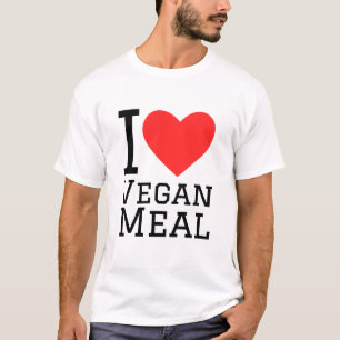 Ik hou van veganistisch eten t-shirt
