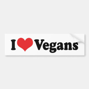 Ik hou van veganistische Bumpersticker