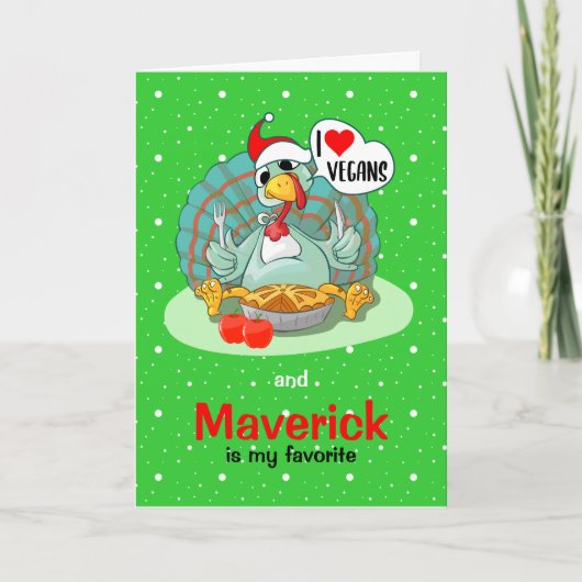 Ik hou van Vegans en (aangepast) is mijn favoriet, Kaart (Voorkant)