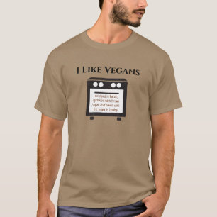 Ik hou van Vegans Funny Insult Anti-Vegan Humor T-shirt