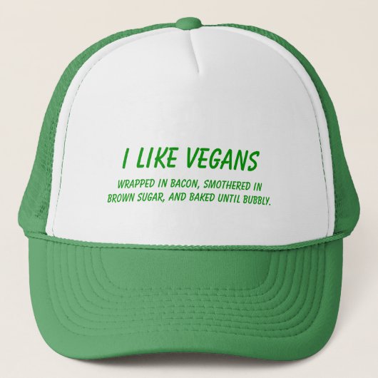 Ik hou van Vegans... gekookt tot het echt grappig  Trucker Pet (Voorkant)