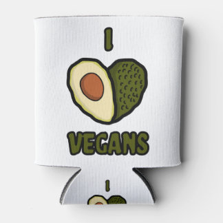 Ik hou van Vegans Hartvormige avocado Blikjeskoeler