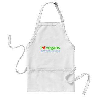 ik hou van vegans standaard schort