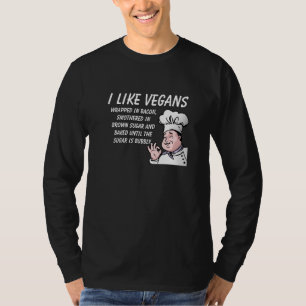 Ik hou van Vegans... tot Bubby Funny T-Shirt. T-shirt