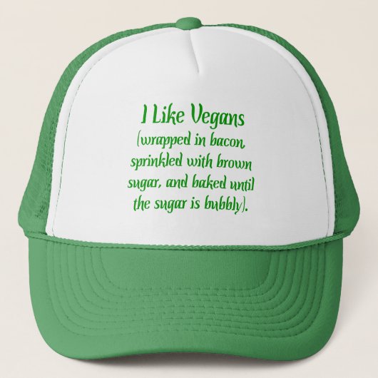Ik hou van Vegans... Trucker Pet (Voorkant)