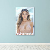 IK HOU VAN VEGAS CANVAS AFDRUK (Insitu (Houten vloer))