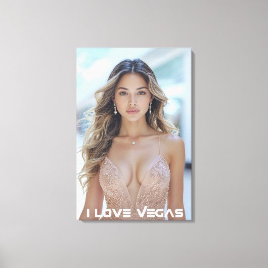 IK HOU VAN VEGAS CANVAS AFDRUK (Voorkant)