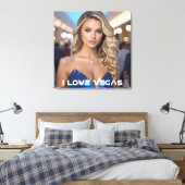 IK HOU VAN VEGAS CANVAS AFDRUK (Insitu (Slaapkamer))