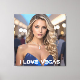 IK HOU VAN VEGAS CANVAS AFDRUK
