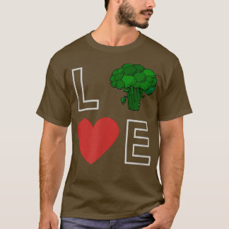 Ik hou van vegetariër, groen t-shirt