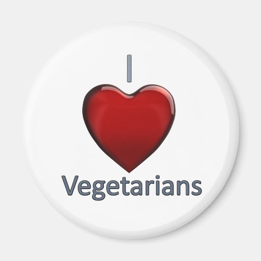 Ik hou van vegetariërs magneet (Voorkant)
