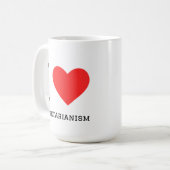 Ik hou van vegetarisme koffiemok (Voorkant links)
