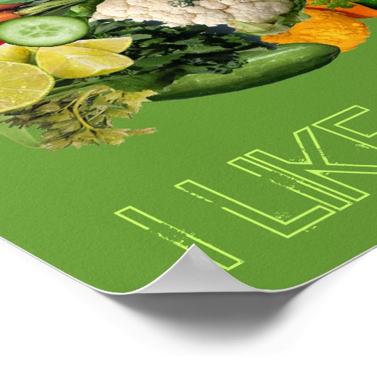 Ik hou van Veggies Poster (Hoek)
