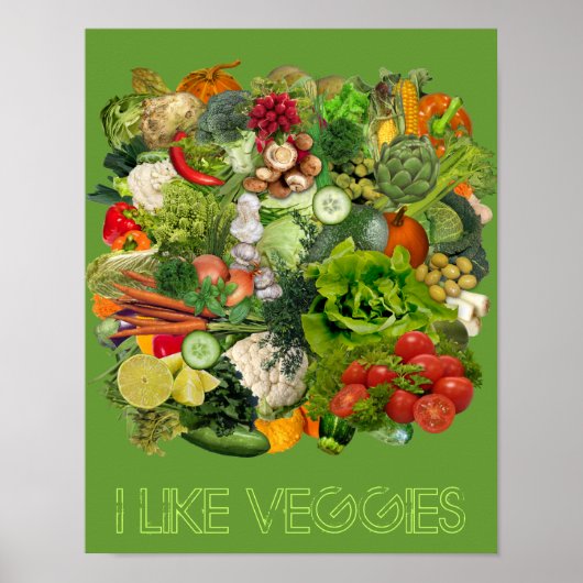 Ik hou van Veggies Poster (Voorkant)