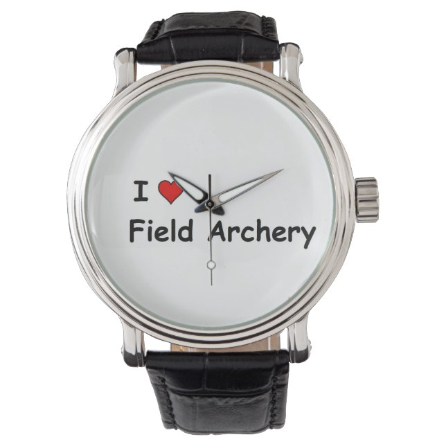 Ik hou van veldboogschieten horloge (Voorkant)