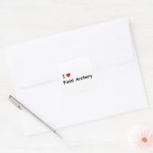 Ik hou van veldboogschieten vierkante sticker (Envelop)