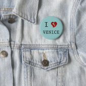 Ik hou van Venetië Ronde Button 5,7 Cm (In situ)