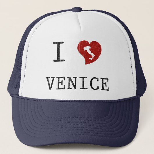 Ik hou van Venetië Trucker Pet (Voorkant)