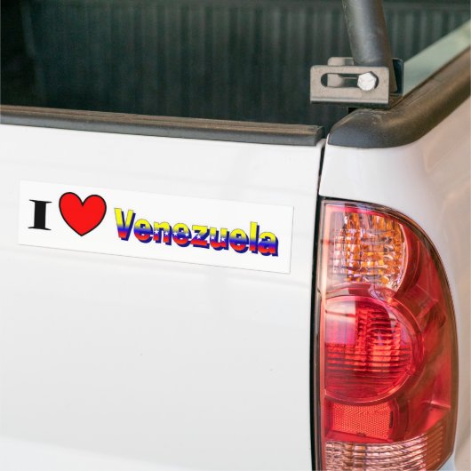 Ik hou van Venezuela Bumpersticker (Op Truck)