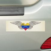 Ik hou van Venezuela - vleugels Bumpersticker (Op auto)