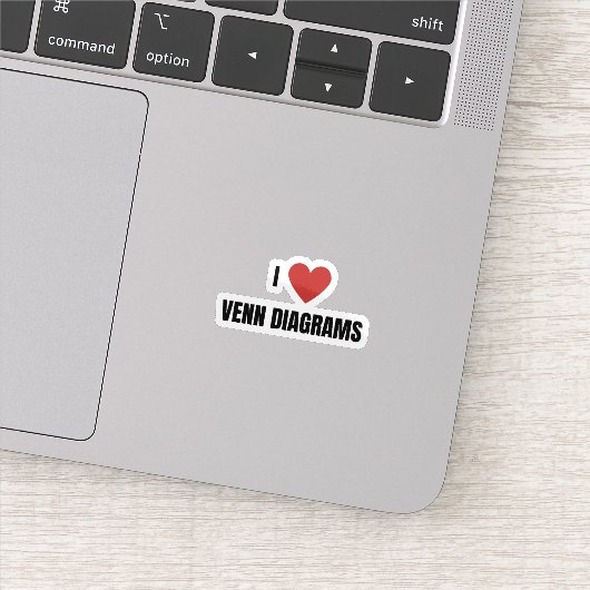 Ik hou van Venn-diagrammen Sticker (Detail)