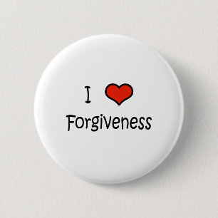 Ik hou van vergeving ronde button 5,7 cm