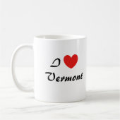 Ik hou van Vermont Heart Typography Coffee Mok (Links)