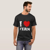 Ik hou van Vern I Heart Vern Grappig Vern T-shirt (Voorkant volledig)