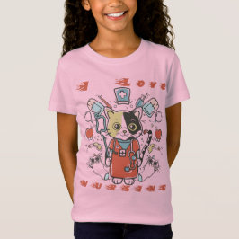 Ik hou van verpleegkunde - Cat Nurse T-shirt