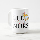 Ik hou van verpleegkunde Corgi Mok (Voorkant links)