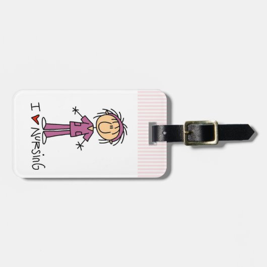 Ik hou van verpleegkundig Bagagelabel (Voorkant horizontaal)