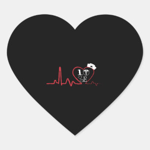 Ik hou van verpleegkundige Grappige Medisch Assist Hart Sticker