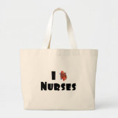 Ik hou van verpleegkundigen grote tote bag (Voorkant)