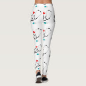 Ik hou van verpleegpatroon vrouwen leggings (Achterkant)