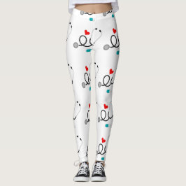 Ik hou van verpleegpatroon vrouwen leggings