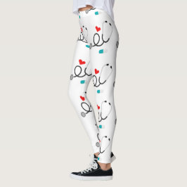 Ik hou van verpleegpatroon vrouwen leggings